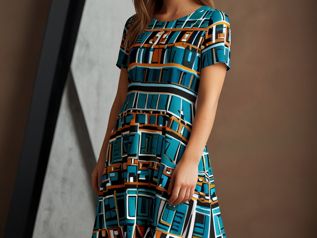 Bold Print Midi Dress